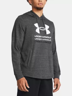 Herren-Sweatshirt UNDER ARMOUR RIVAL TERRY GRAPHIC HOOD 1386047-025 GRAU