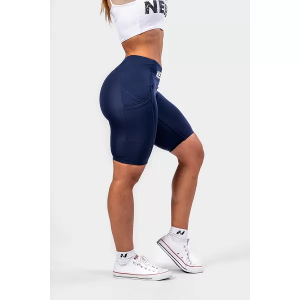  GYM THERAPY 628 DUNKELBLAU Nebbia 10-Zoll-Radhose mit hoher Taille 