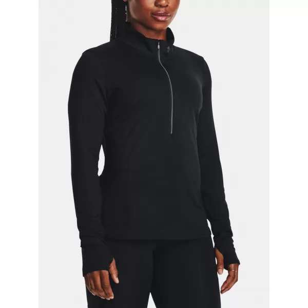  Damen-T-Shirt UNDER ARMOUR QUALIFIER RUN 1/2 ZIP 1379349-001 SCHWARZ 