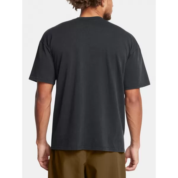  Herren-T-Shirt UNDER ARMOUR M HW OS LOGO WASH SS 1389147-001 SCHWARZ 