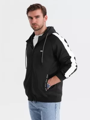 Herren -Sweatshirt OMBRE OM-SSZP-0210 SCHWARZ