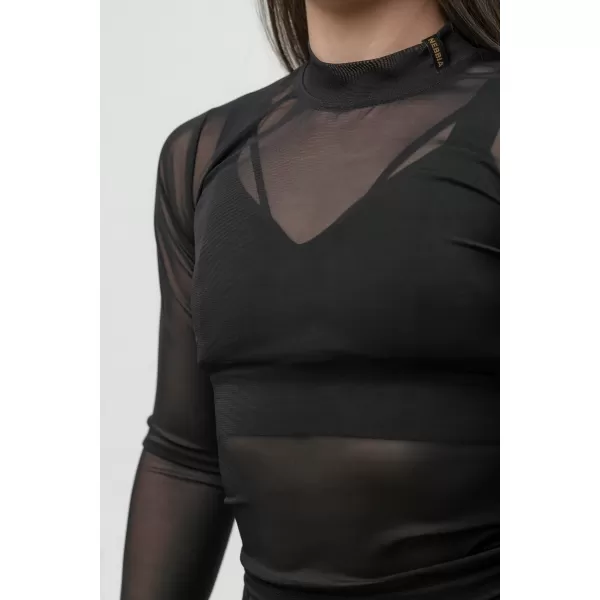  Damenoberteil mit langen Ärmeln INTENSE Sheer 847 Gold BLACK/GOLD Nebbia 