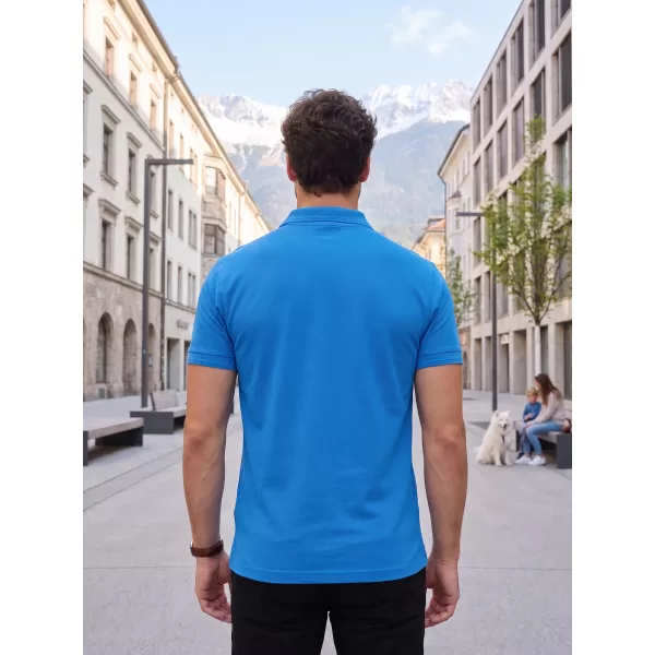  Herren-T-Shirt mit Kragen ALTISPORT NoPrint NP/ALM302 SCHNORCHEL BLAU 