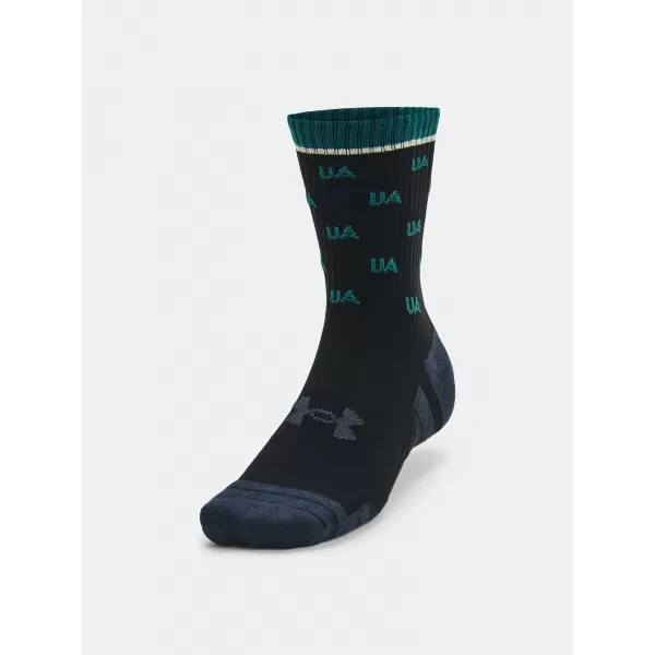  Socken UNDER ARMOUR PERF COTTON NOV MID (2 PÁRY) 1379534-002 SCHWARZ 