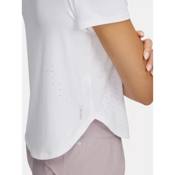  Damen-T-Shirt UNDER ARMOUR LAUNCH ELITE SHORTSLEEVE 1389564-100 WEIß 
