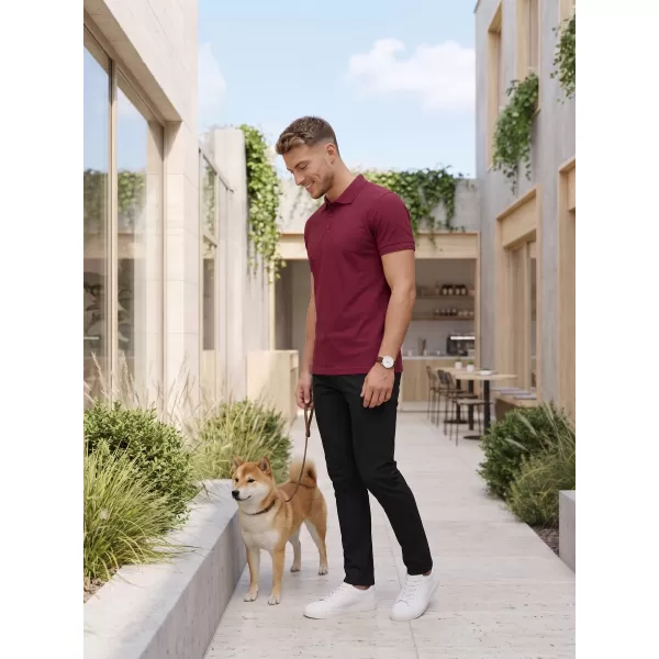  Herren t -Shirt mit einem Kragen ALTISPORT NoPrint NP/ALM302 GRANAT 