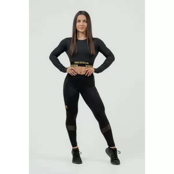  Formende Push-up-Leggings für Damen INTENSE Heart-Shaped 843 BLACK/GOLD Nebbia 