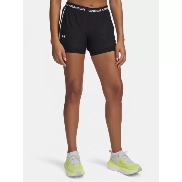  Damen-Shorts UNDER ARMOUR TECH PLAY UP 2IN1 SHORTS 1389895-001 SCHWARZ 