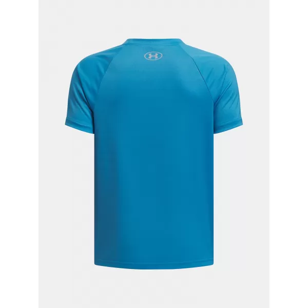  T-Shirt für Jungen UNDER ARMOUR TECH SPLIT WORDMARK SS 1383010-452 BLAU 