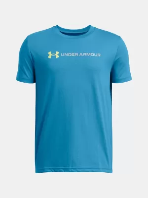 T-Shirt für Jungen UNDER ARMOUR B LOGO WORDMARK SS 1389963-452 BLAU