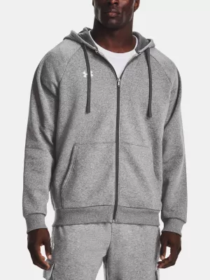 Herren-Sweatshirt UNDER ARMOUR UA RIVAL FLEECE FZ HOODIE GRAU