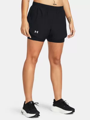Damen-Shorts UNDER ARMOUR FLY BY 2-IN-1 SHORTS 1382440-001 SCHWARZ