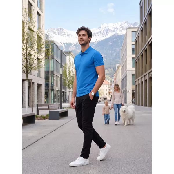  Herren-T-Shirt mit Kragen ALTISPORT NoPrint NP/ALM302 SCHNORCHEL BLAU 