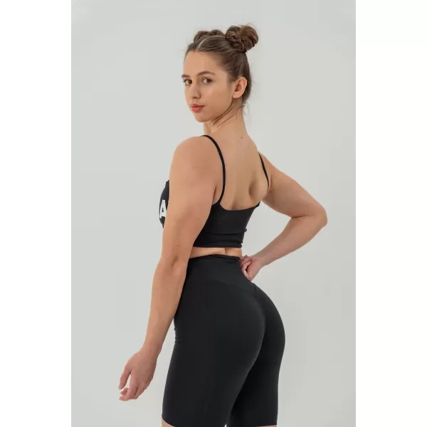  SNATCHED 614 BLACK Nebbia hoch taillierte 9-Zoll-Legging-Shorts 