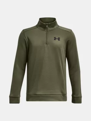 Jungen-Sweatshirt UNDER ARMOUR ARMOUR FLEECE 1/4 ZIP 1373559-390 GRÜN