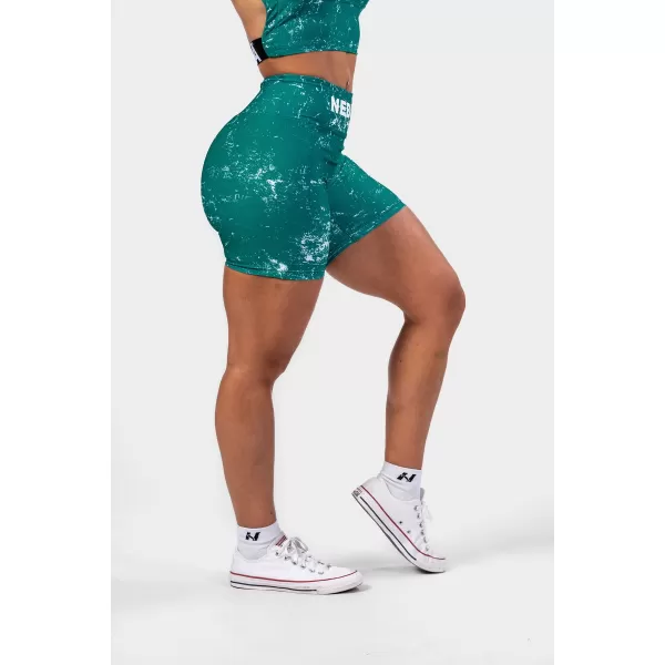  HAMMIES 615 GRÜN Nebbia hoch taillierte 5-Zoll-Leggings-Shorts 
