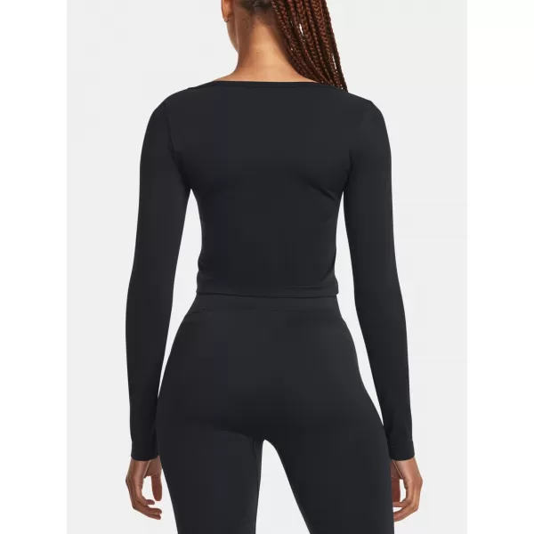  Damen-T-Shirt UNDER ARMOUR TRAIN SEAMLESS LS 1379150-001 SCHWARZ 