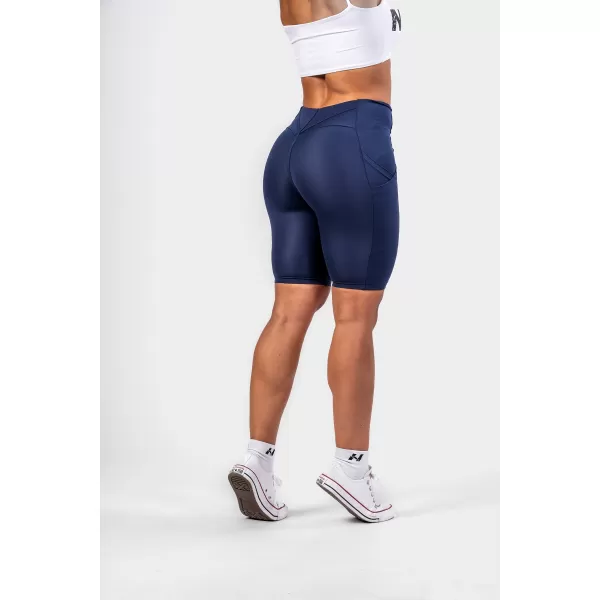  GYM THERAPY 628 DUNKELBLAU Nebbia 10-Zoll-Radhose mit hoher Taille 