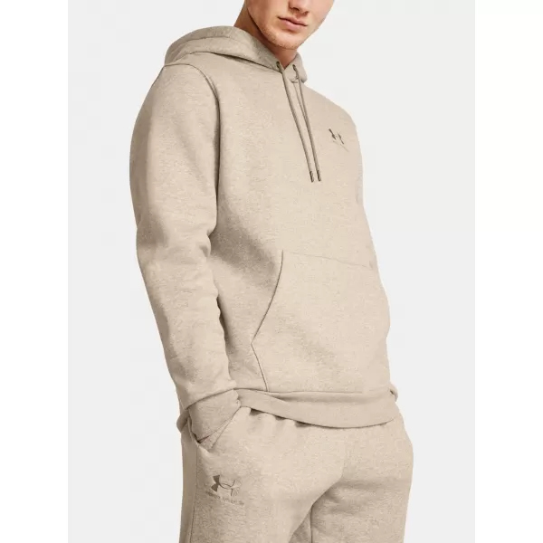  Herren-Sweatshirt UNDER ARMOUR ESSENTIAL FLEECE HOODIE 1373880-203 BRAUN 
