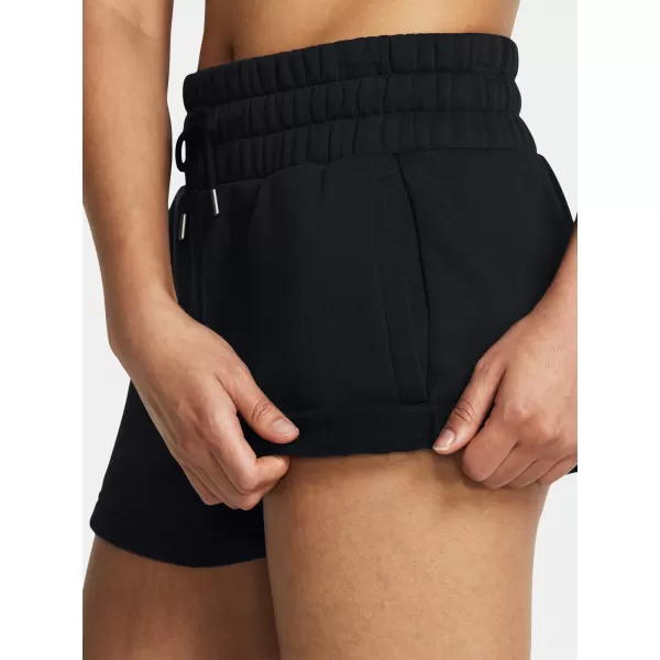  Damen-Shorts UNDER ARMOUR ICON FLEECE BOXER SHORTS 1382725-001 SCHWARZ 