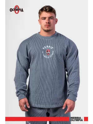 Übergroßes Sweatshirt ohne Kapuze SIGNATURE 797 BLUE Nebbia