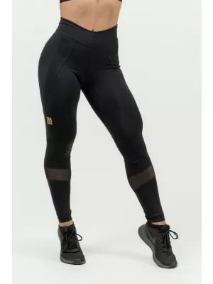 Formende Push-up-Leggings für Damen INTENSE Heart-Shaped 843 BLACK/GOLD Nebbia