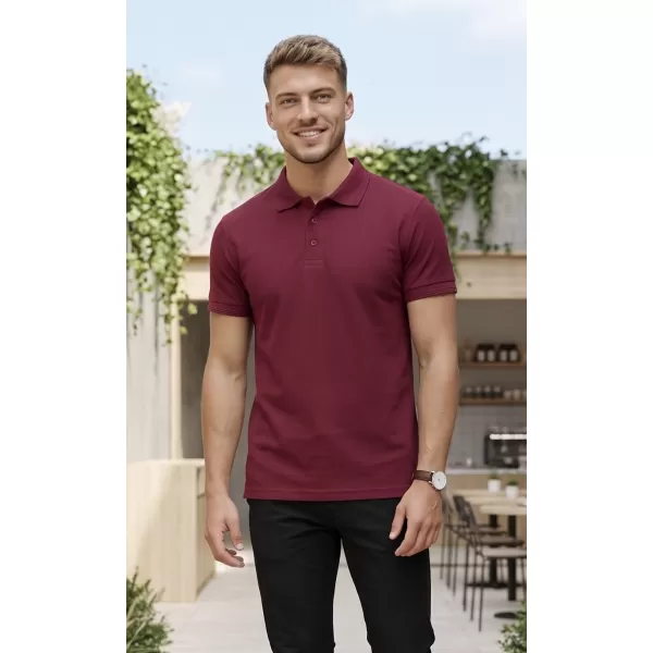  Herren t -Shirt mit einem Kragen ALTISPORT NoPrint NP/ALM302 GRANAT 