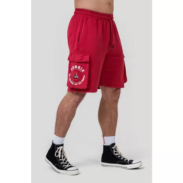  Gewaschene, lockere Cargo-Shorts LEGACY 787 RED Nebbia 