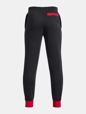 Jogginghose für Jungen UNDER ARMOUR RIVAL FLEECE SCRIPT JGRS 1379789-001 SCHWARZ