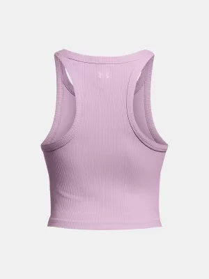 Damen-Tanktop UNDER ARMOUR MERIDIAN RIB CROP TANK 1384008-543 LILA