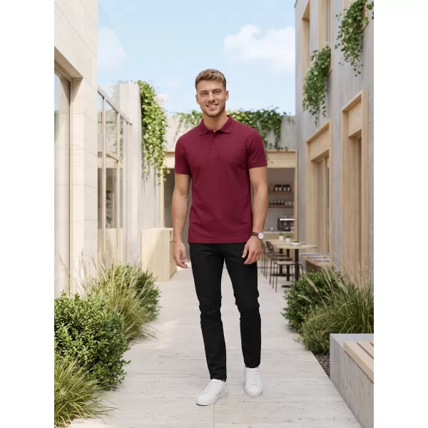  Herren t -Shirt mit einem Kragen ALTISPORT NoPrint NP/ALM302 GRANAT 