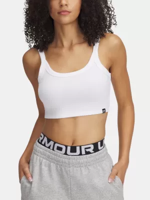 Damen-Tanktop UNDER ARMOUR RIVAL RIB BABY TANK 6000265-100 WEIß
