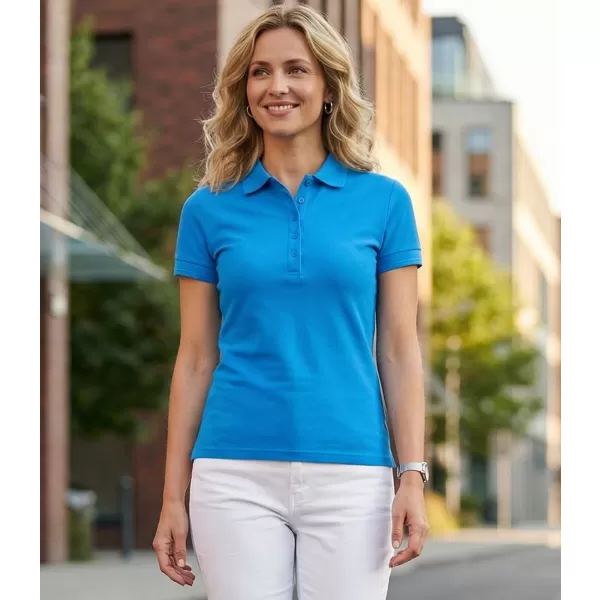  Damen-T-Shirt mit Kragen ALTISPORT NoPrint NP/ALW012 SCHNORCHEL BLAU 