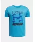 T-Shirt für Jungen UNDER ARMOUR B SPLIT BIG LOGO SS 1390003-452 BLAU