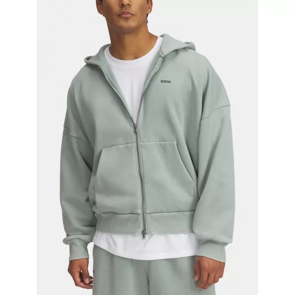  Herren-Sweatshirt UNDER ARMOUR ICON HWT FLEECE WASH FZ 6000651-348 GRÜN 