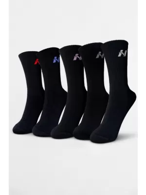 Sneakersocken 5er-Pack 164 SCHWARZ Nebbia