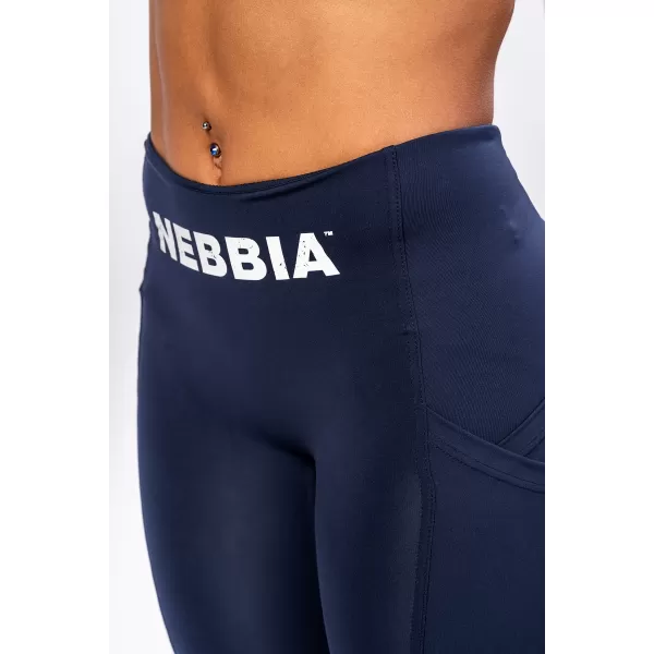  GYM THERAPY 628 DUNKELBLAU Nebbia 10-Zoll-Radhose mit hoher Taille 