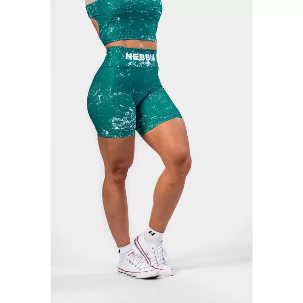  HAMMIES 615 GRÜN Nebbia hoch taillierte 5-Zoll-Leggings-Shorts 