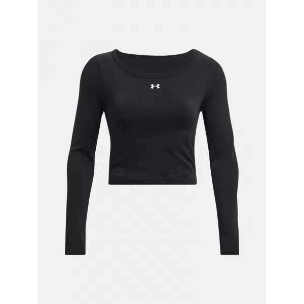  Damen-T-Shirt UNDER ARMOUR TRAIN SEAMLESS LS 1379150-001 SCHWARZ 