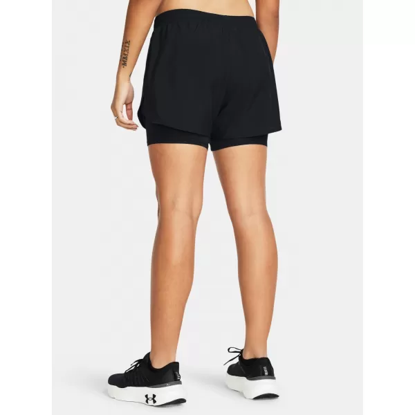  Damen-Shorts UNDER ARMOUR FLY BY 2-IN-1 SHORTS 1382440-001 SCHWARZ 
