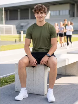 Herren -funktionales Hemd ALTISPORT NoPrint NP/ALM421 MILITÄR