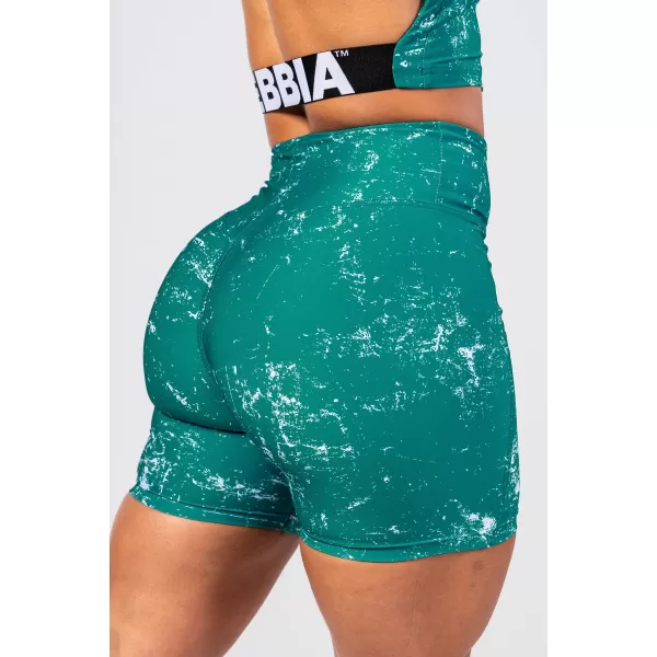  HAMMIES 615 GRÜN Nebbia hoch taillierte 5-Zoll-Leggings-Shorts 