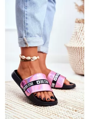 Modische Damenhausschuhe BIG STAR GG274008 ROSA Big Star Shoes