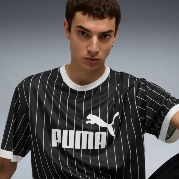 Herrentrikot PUMA ESS STRIPED JERSEY 688263-01 SCHWARZ 