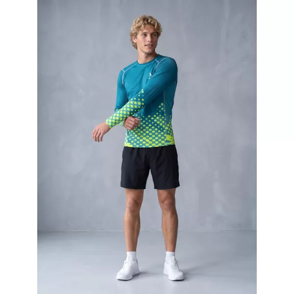  Funktionelle Kompression t -Shirt von Männern mit langarmiger Prämie ALTISPORT VOJ/ALM109TR03 EMERALD-FLUO 