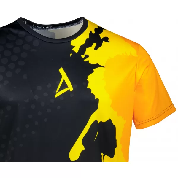  Männer funktionaler T -Shirt Premium ALTISPORT VOJ/ALM112TR01 SCHWARZFLUO ORANGE 