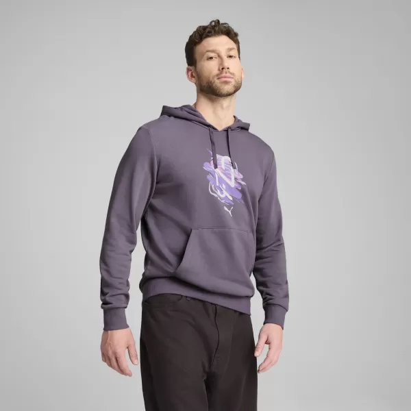  Herren -Sweatshirt PUMA NEYMAR JR CREATIVITY HOODIE 660099_01 LILA HOLZKOHLE 