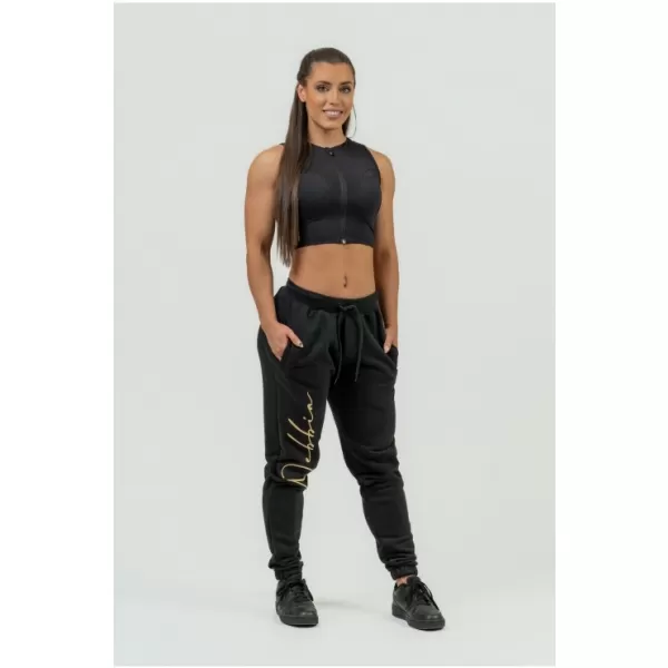  Damen-Crop-Top mit hohem Halt INTENSE Mesh 842 BLACK Nebbia 