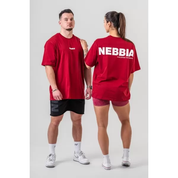 Übergroßes T-Shirt GYM ESSENTIALS 381 DARK RED Nebbia 
