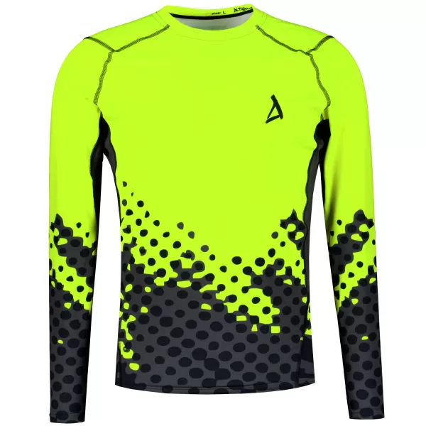  Funktionelle Kompression t -Shirt von Männern mit langarmiger Prämie ALTISPORT VOJ/ALM109TR03 FLUO GELB 